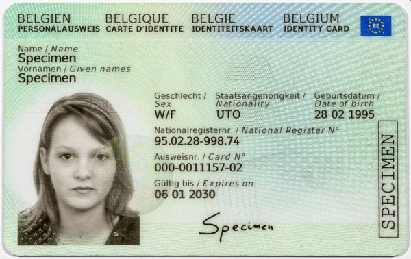 Belgian Id Card