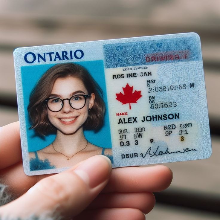 Canadian Driver’s License Sample Front